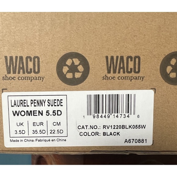 Revitalign Women's Laurel Penny Suede, Black, 5.5 Wide New! - Picture 2 of 2